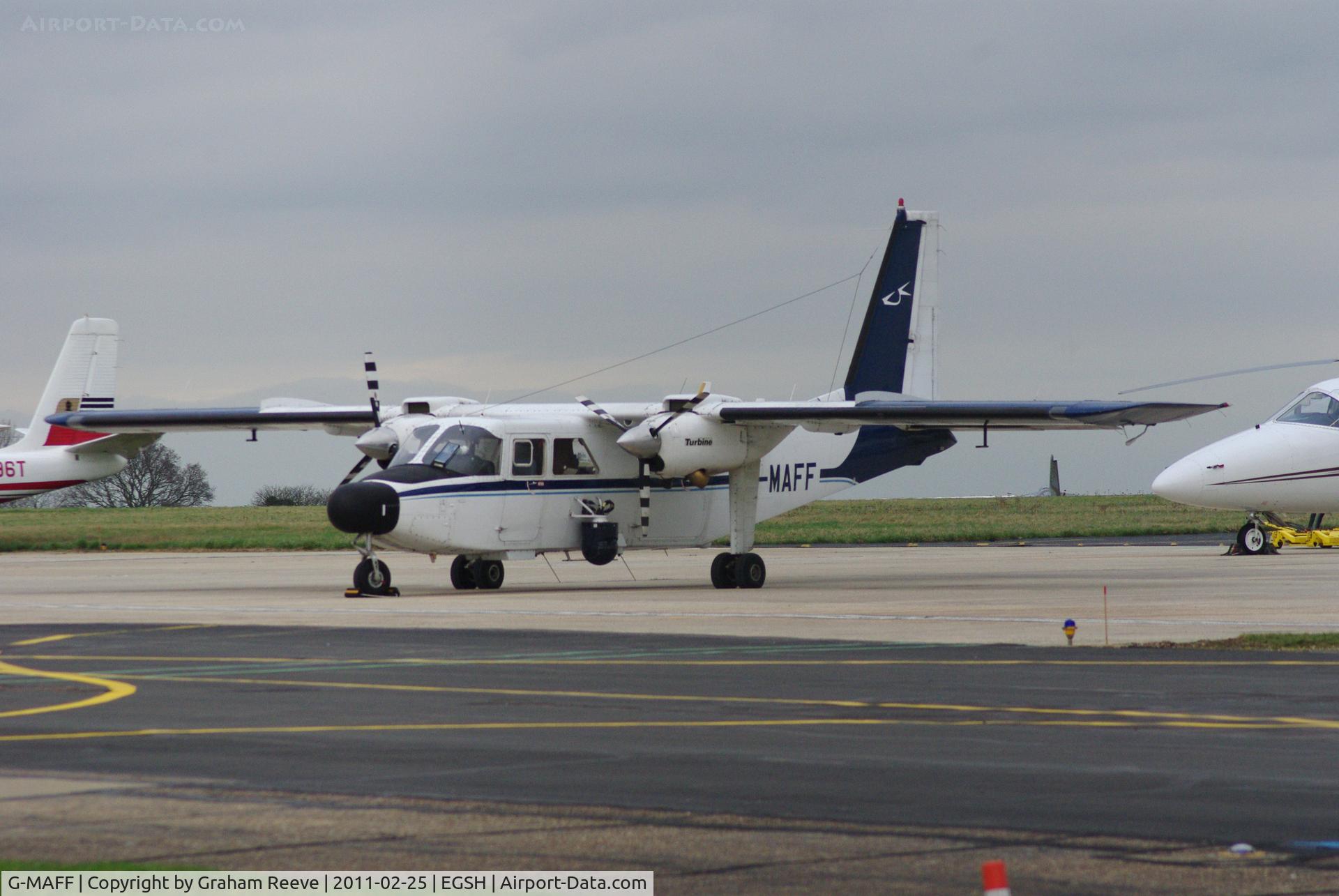 G-MAFF, 1981 Pilatus Britten-Norman BN-2T Turbine Islander C/N 2119, Parked at Norwich.