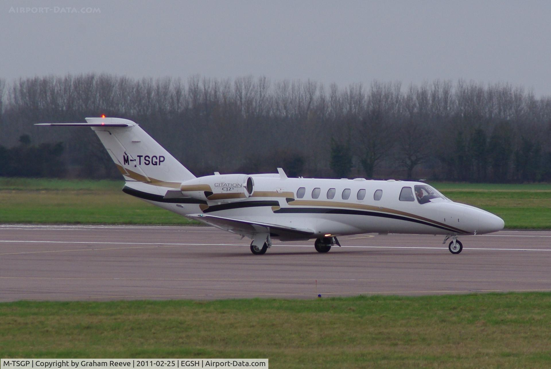 M-TSGP, 2006 Cessna 525A Citation Jet CJ2 C/N 525A-0303, About to take off.