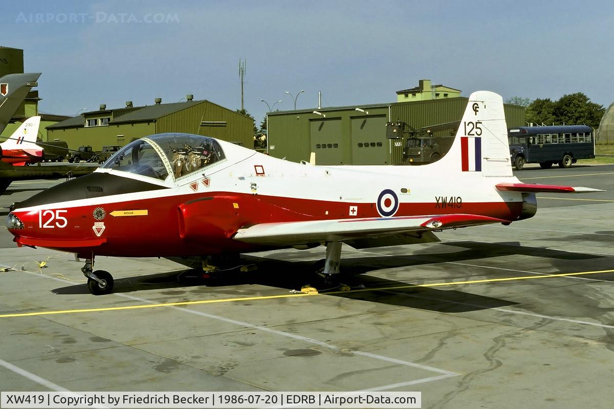 XW419, 1975 BAC 84 Jet Provost T.5A C/N EEP/JP/1041, static display