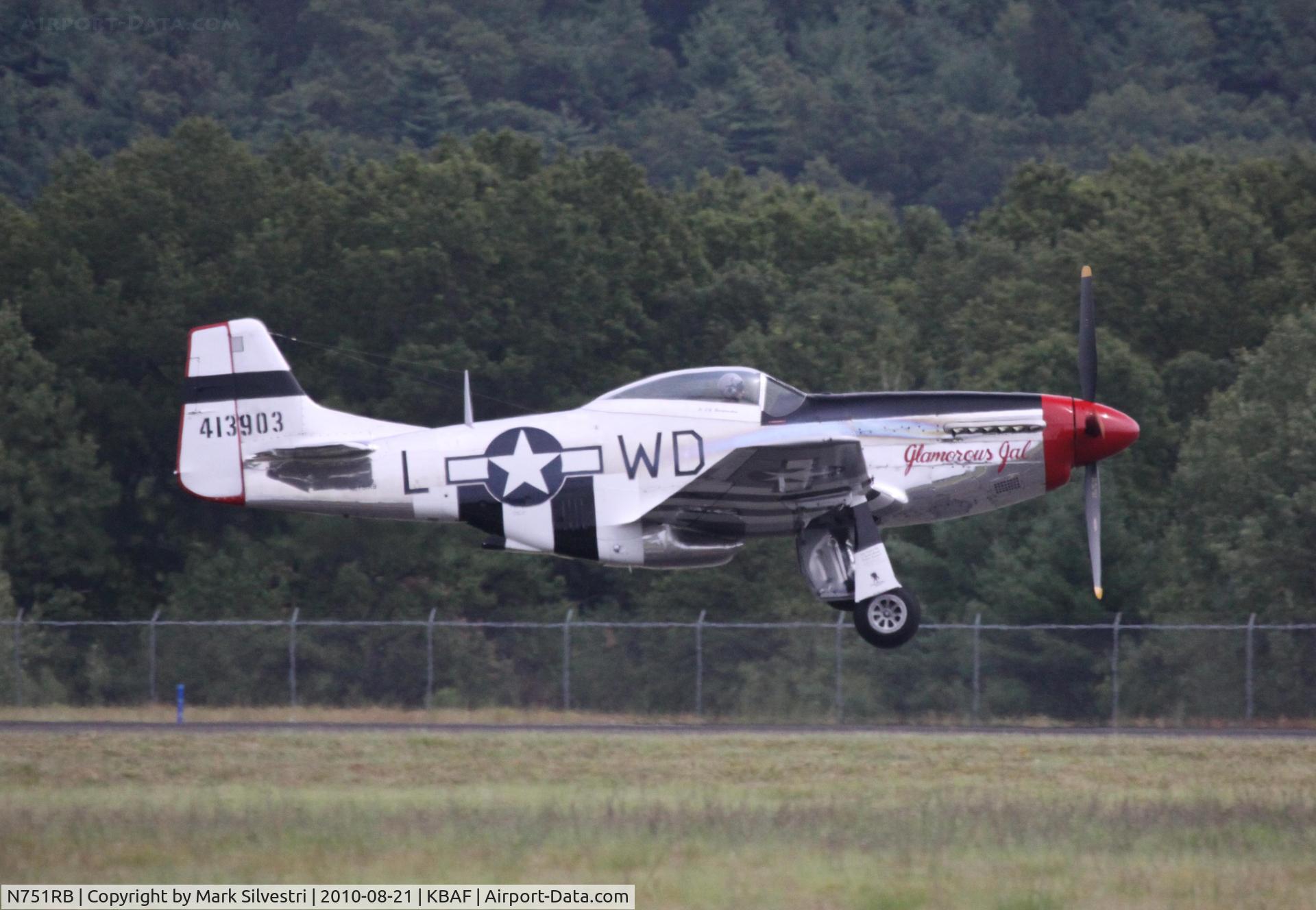 N751RB, 1944 North American P-51D Mustang C/N 44-13903JP, Barnes Municipal Airport, Westfield, MA 2010