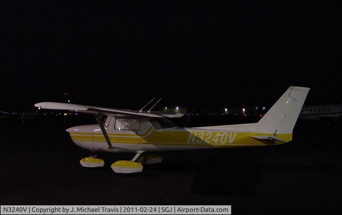 N3240V, 1974 Cessna 150M C/N 15076436, N3240V at KSGJ just before night departure to KOPN.