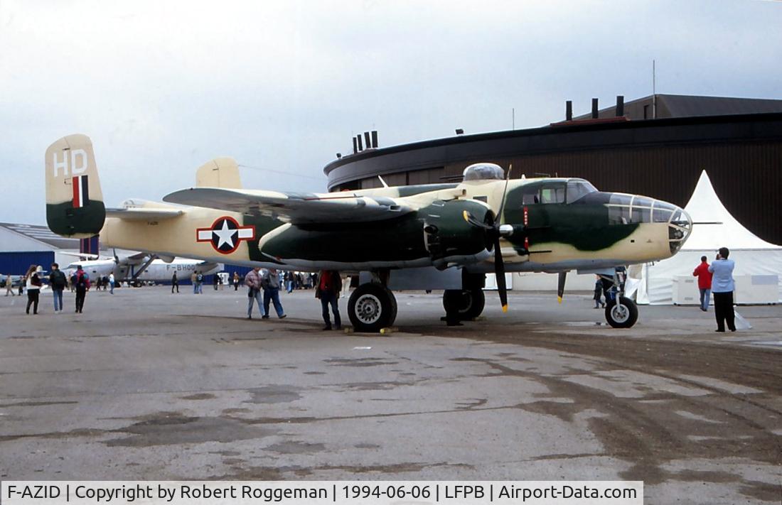 F-AZID, 1945 North American B-25J Mitchell Mitchell C/N 108-47562, U.S.Serial 45-8811.
Coded HD