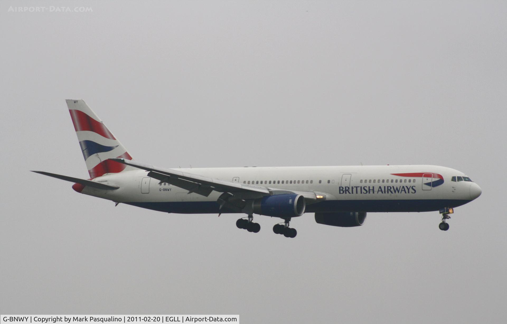 G-BNWY, 1996 Boeing 767-336 C/N 25834, Boeing 767-300