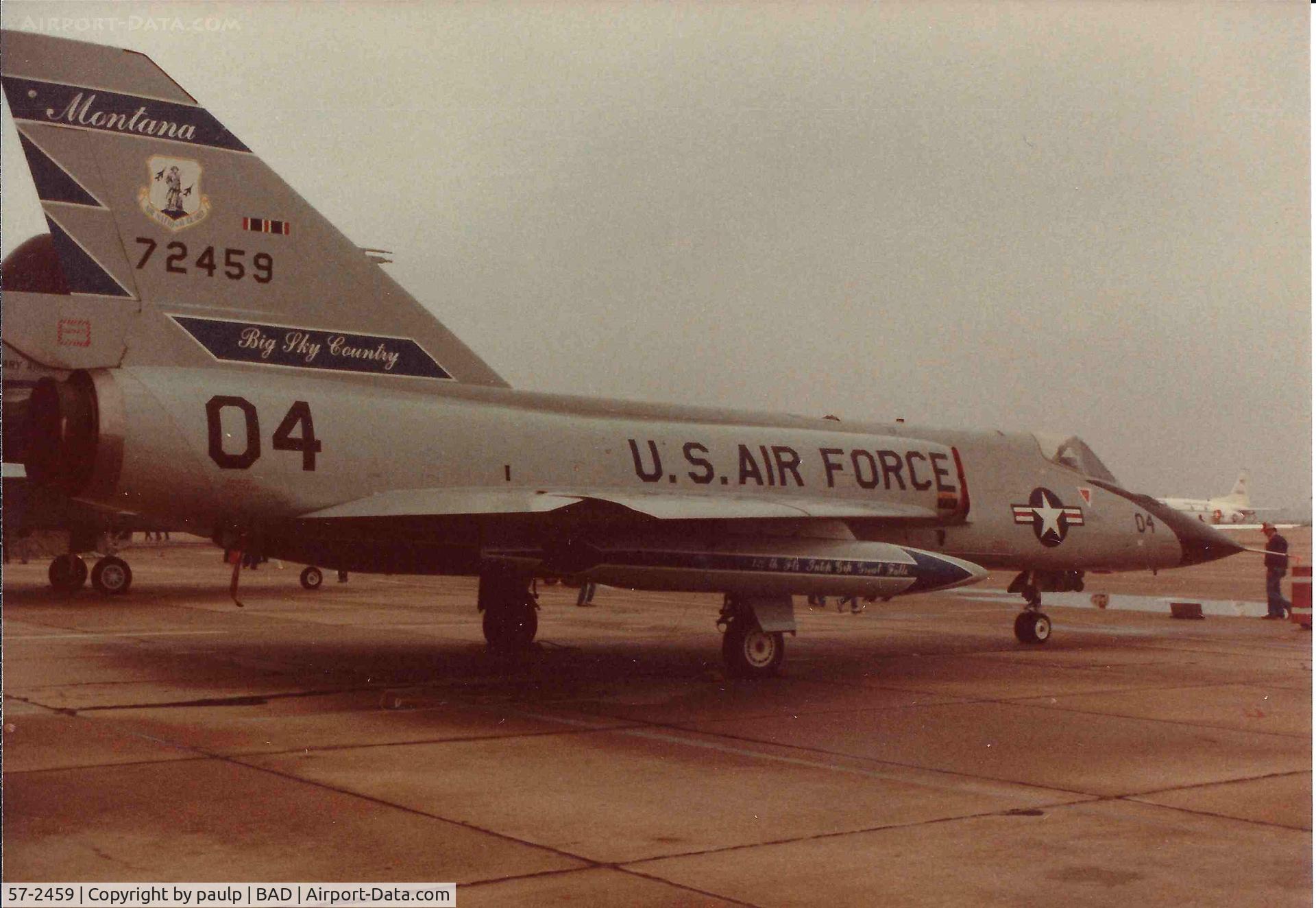57-2459, 1957 Convair F-106A Delta Dart C/N 8-24-42, Barksdale Air Force Base 