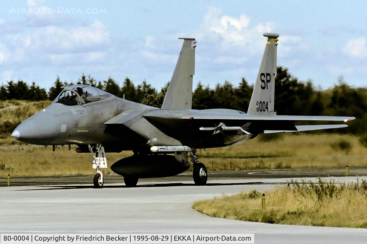 80-0004, 1980 McDonnell Douglas F-15C Eagle C/N 0638/C153, taxying to the active