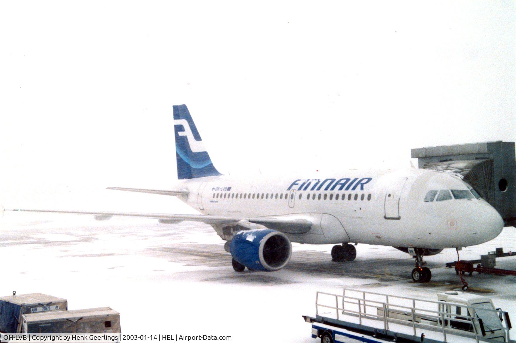 OH-LVB, 1999 Airbus A319-112 C/N 1107, Finnair , snow storm at Helsinki