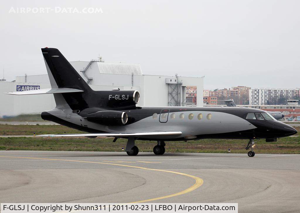 F-GLSJ, 1982 Dassault Falcon 50 C/N 107, Taxiing to the General Aviation area...