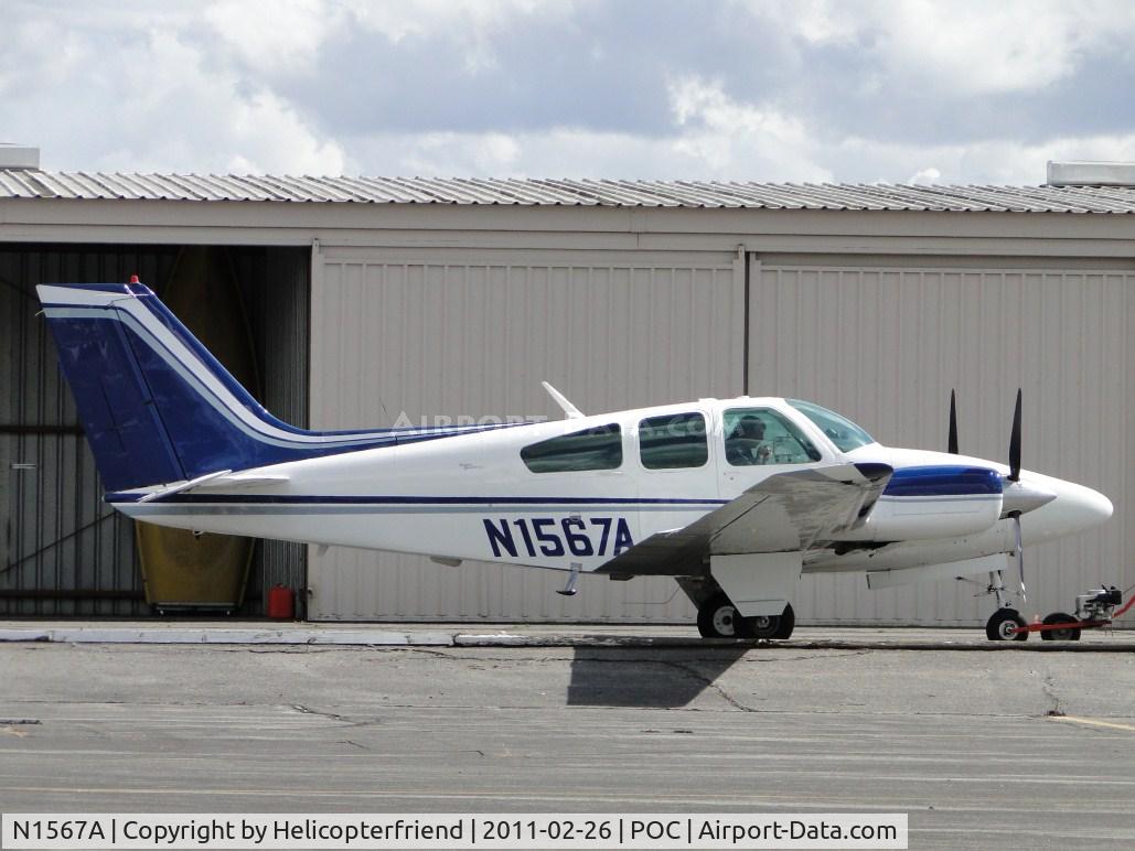 N1567A, 1969 Beech 95-B55 (T42A) Baron C/N TC-1270, Preparing to fire up and run both engines