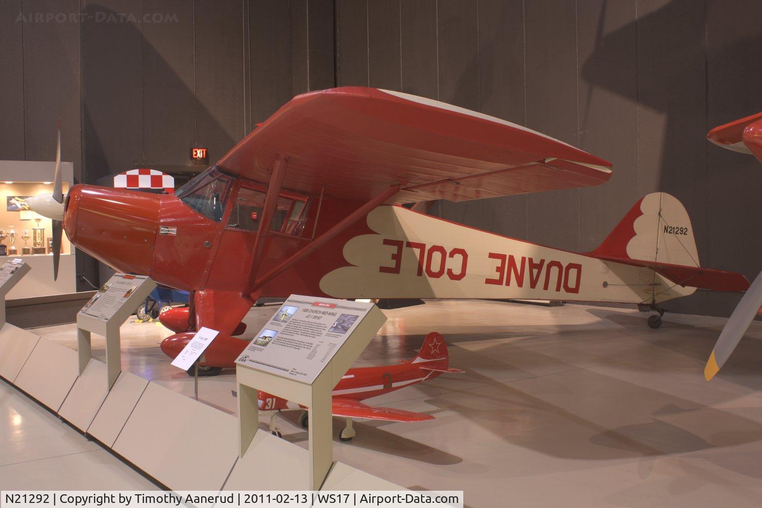 N21292, 1938 Taylorcraft BC C/N 1086, 1938 Taylorcraft BC, c/n: 1086