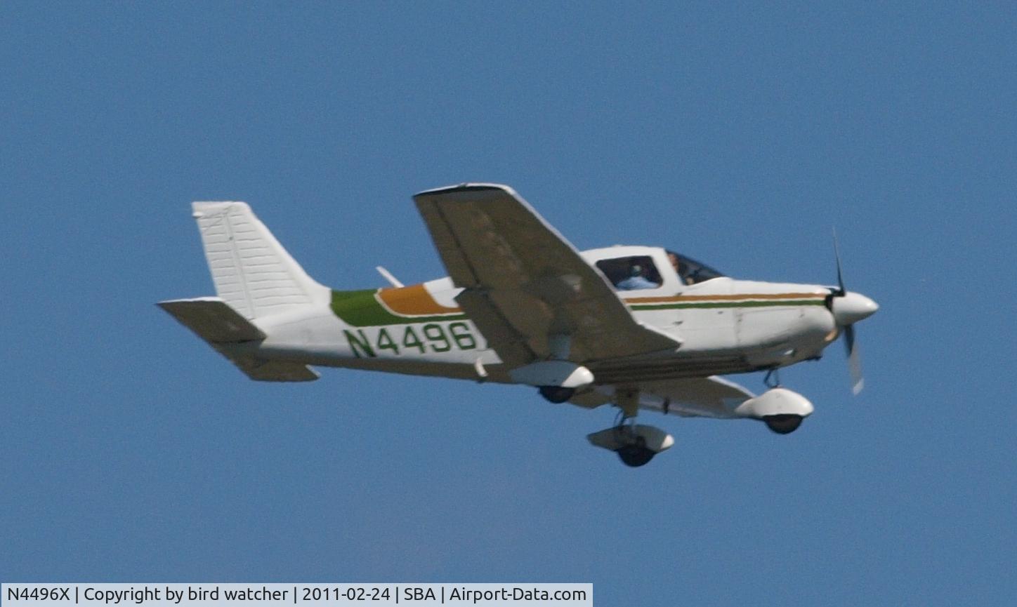 N4496X, 1975 Piper PA-28-181 C/N 28-7690022, over Lake Los Carneros, Goleta, California