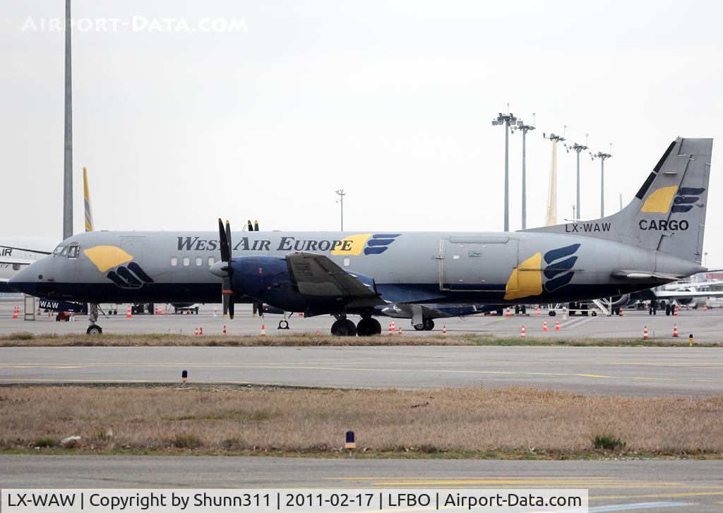 LX-WAW, 1989 British Aerospace ATP C/N 2021, Parked at the Cargo apron...