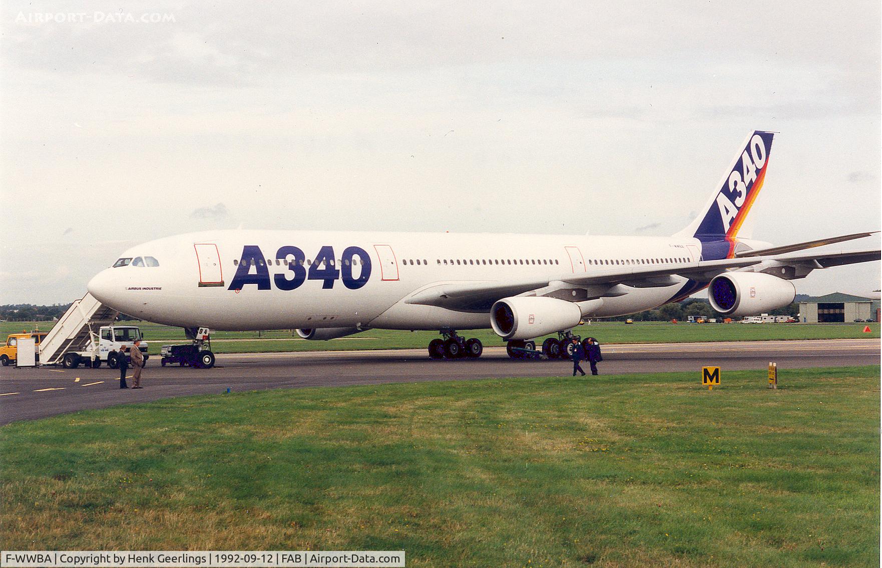 F-WWBA, 1993 Airbus A340-213 C/N 004, Farnborough Air Show 1992