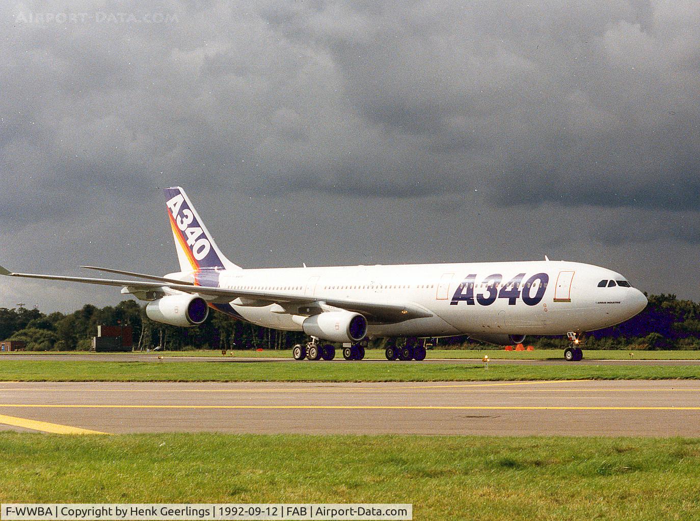 F-WWBA, 1993 Airbus A340-213 C/N 004, Farnborough Air Show 1992