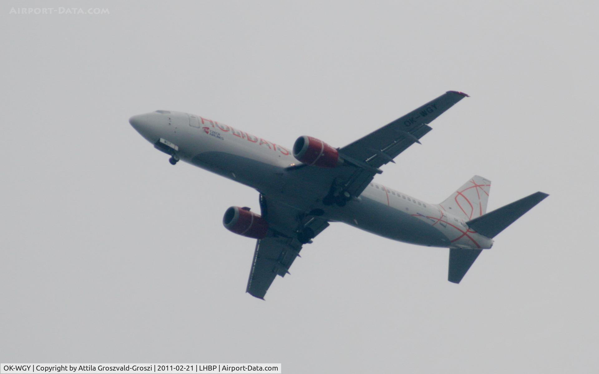 OK-WGY, 1991 Boeing 737-436 C/N 25839, On a landing direction, in Üllö city airspace.