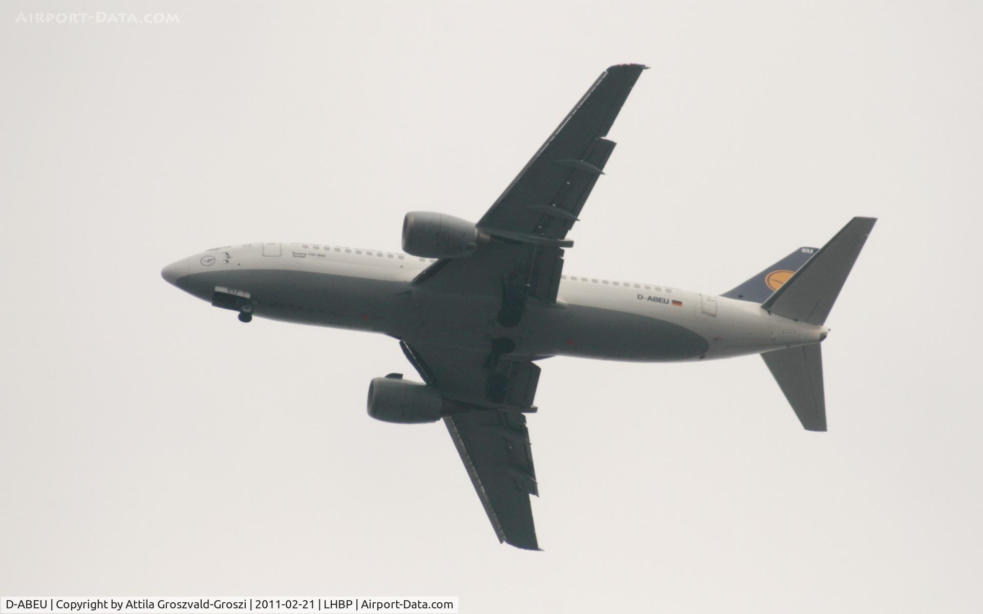 D-ABEU, 1995 Boeing 737-330 C/N 27904, On a landing direction, in Üllö city airspace.