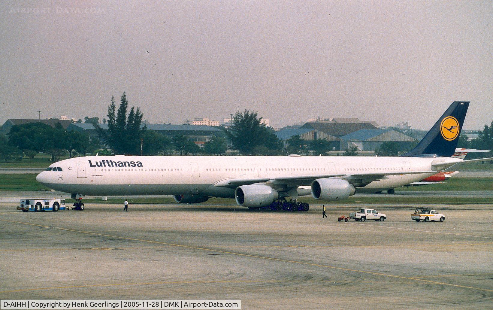 D-AIHH, 2004 Airbus A340-642 C/N 566, Lufthansa , Bangkok - Don Muang Airport