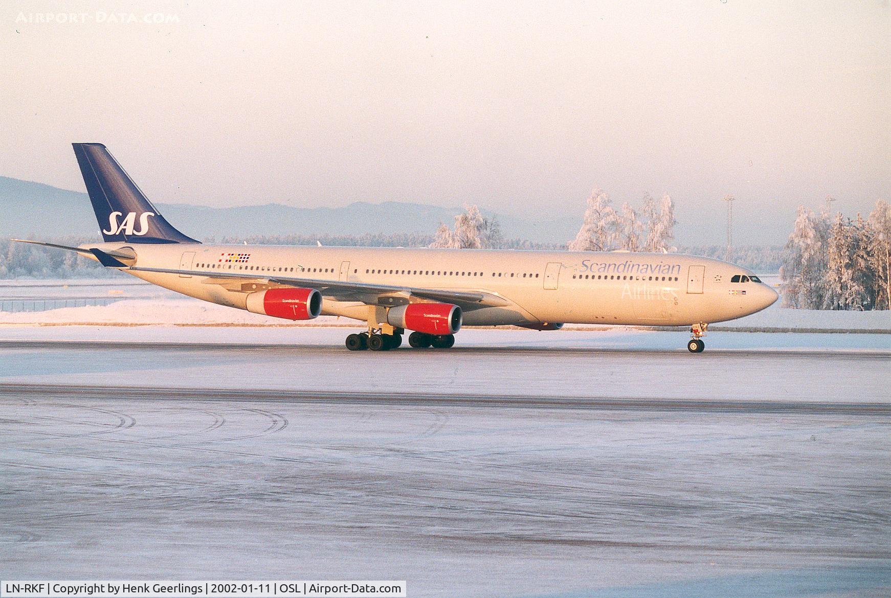 LN-RKF, 2001 Airbus A340-313X C/N 413, Scandinavian - SAS