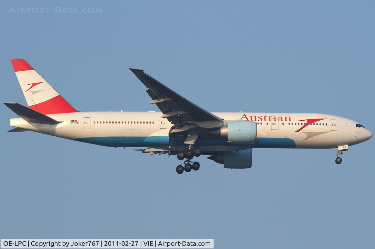 OE-LPC, 2002 Boeing 777-2Z9/ER C/N 29313, Austrian Airlines