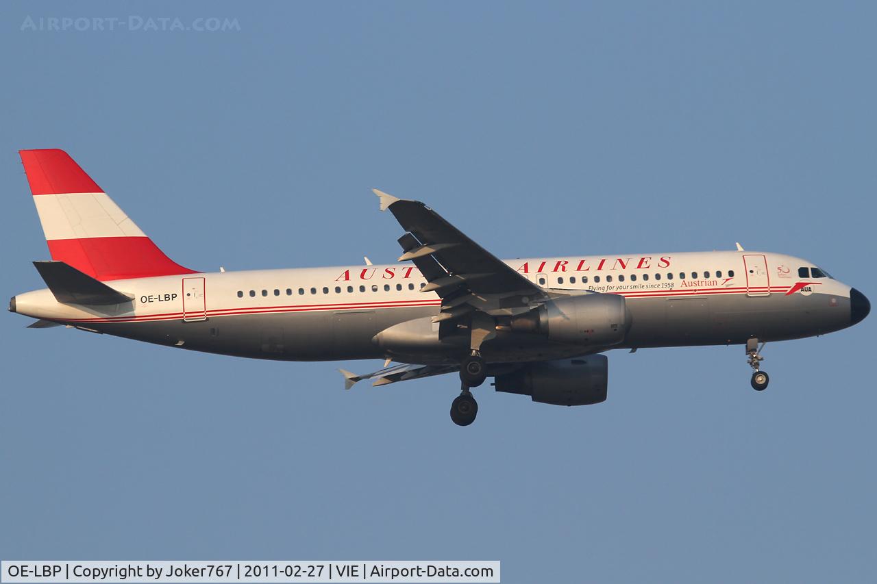 OE-LBP, 1998 Airbus A320-214 C/N 797, Austrian Airlines