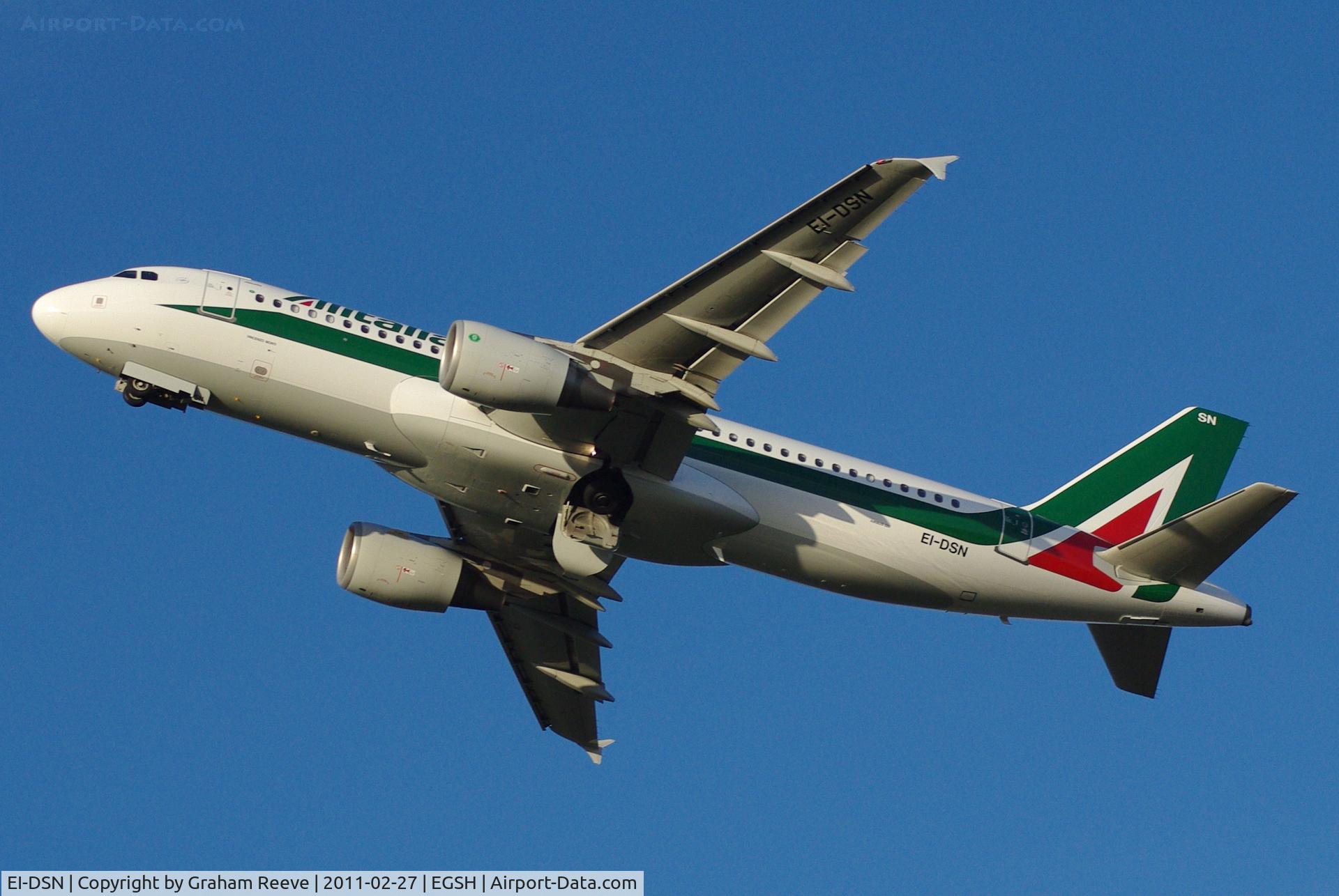 EI-DSN, 2008 Airbus A320-216 C/N 3412, Fresh out of the paint shop and now in Alitalia colours.