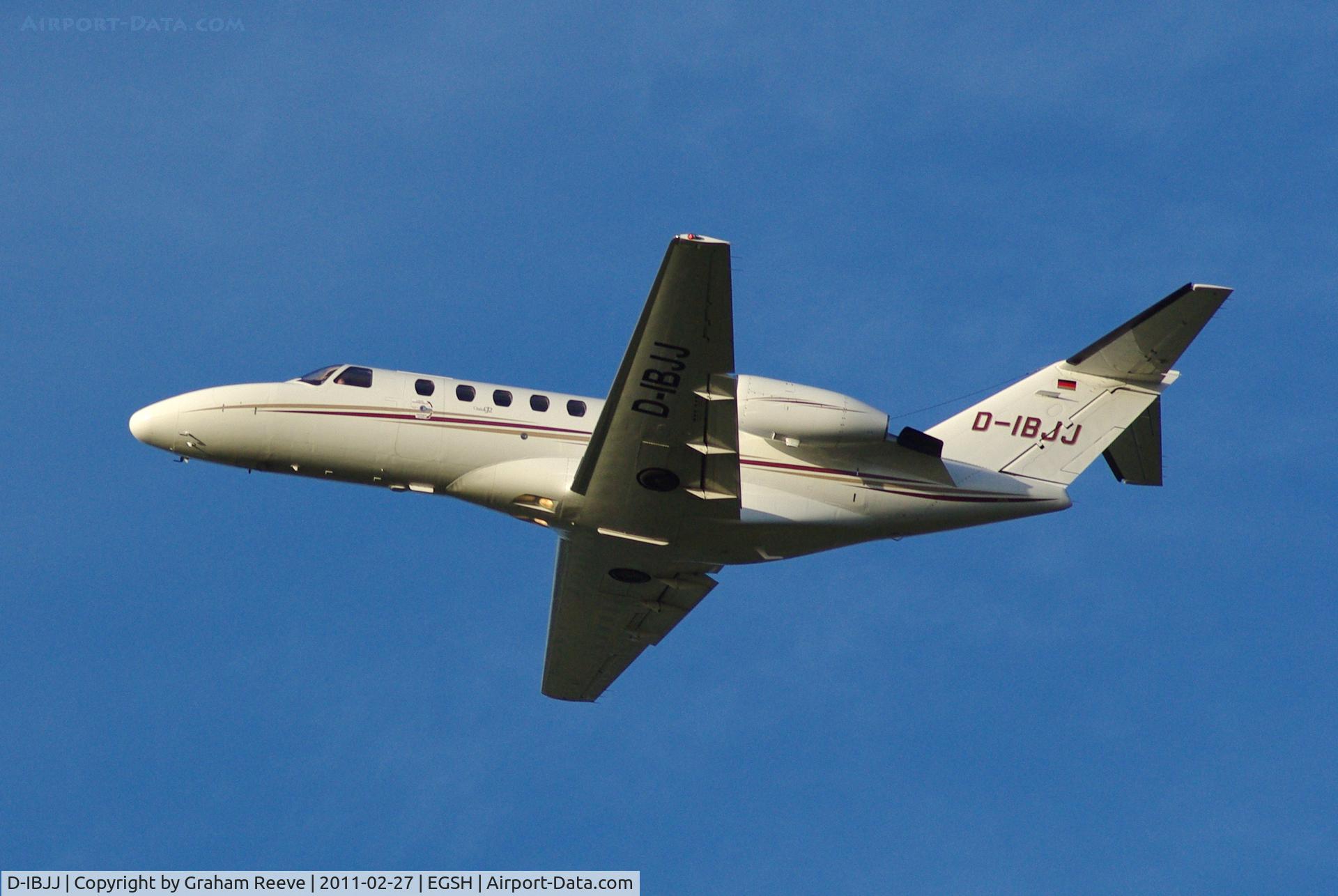 D-IBJJ, 2002 Cessna 525A CitationJet CJ2 C/N 525A-0125, Departing from Norwich.