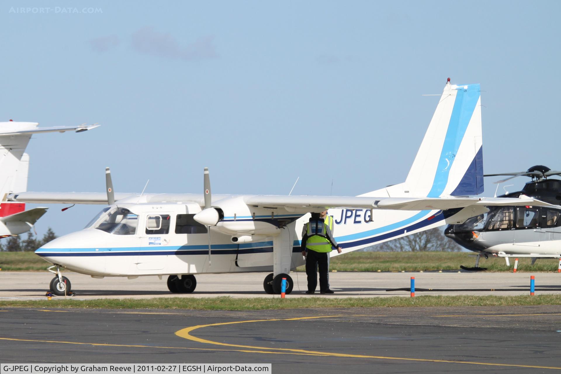 G-JPEG, 1976 Britten-Norman BN-2A-20 Islander C/N 541, Parked at Norwich.