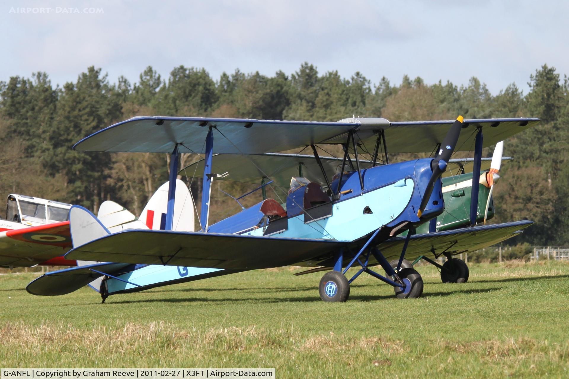 G-ANFL, 1941 De Havilland DH-82A Tiger Moth II C/N 84617, Parked in the sun at Felthorpe.