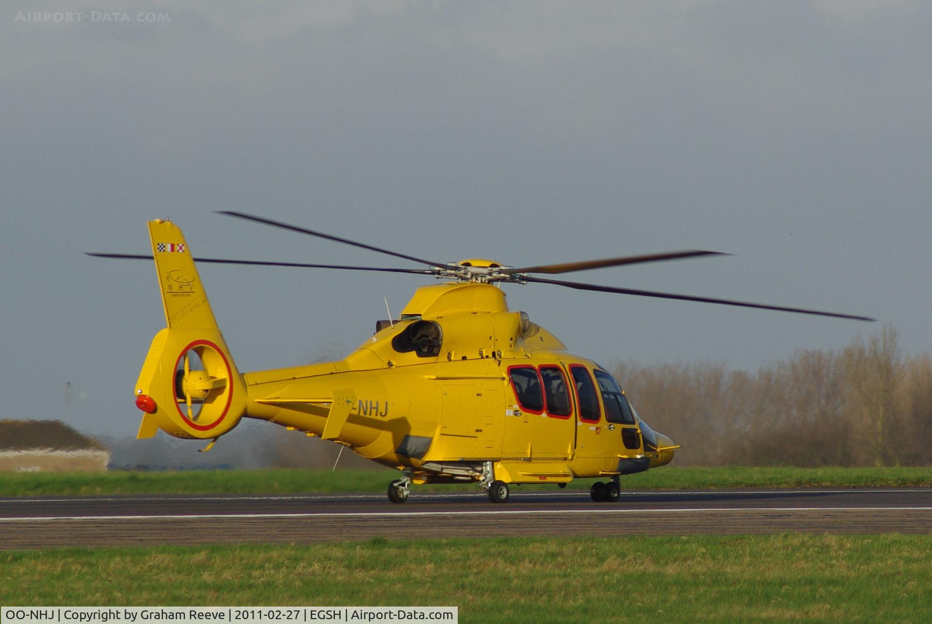 OO-NHJ, 2009 Eurocopter EC-155B-1 C/N 6842, About to depart.
