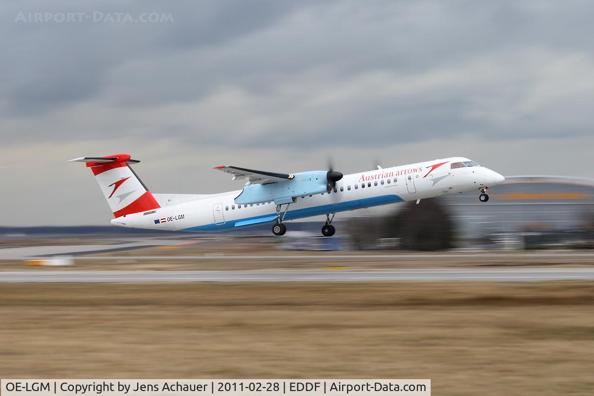 OE-LGM, 2010 De Havilland Canada DHC-8-402Q Dash 8 C/N 4319, Take off rwy 18
