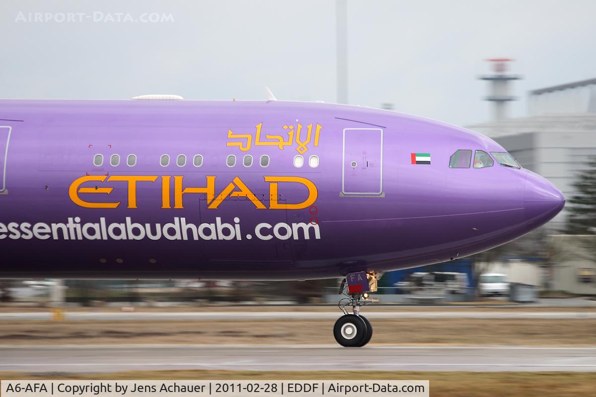 A6-AFA, 2009 Airbus A330-343X C/N 1071, Close-up of the new beauty