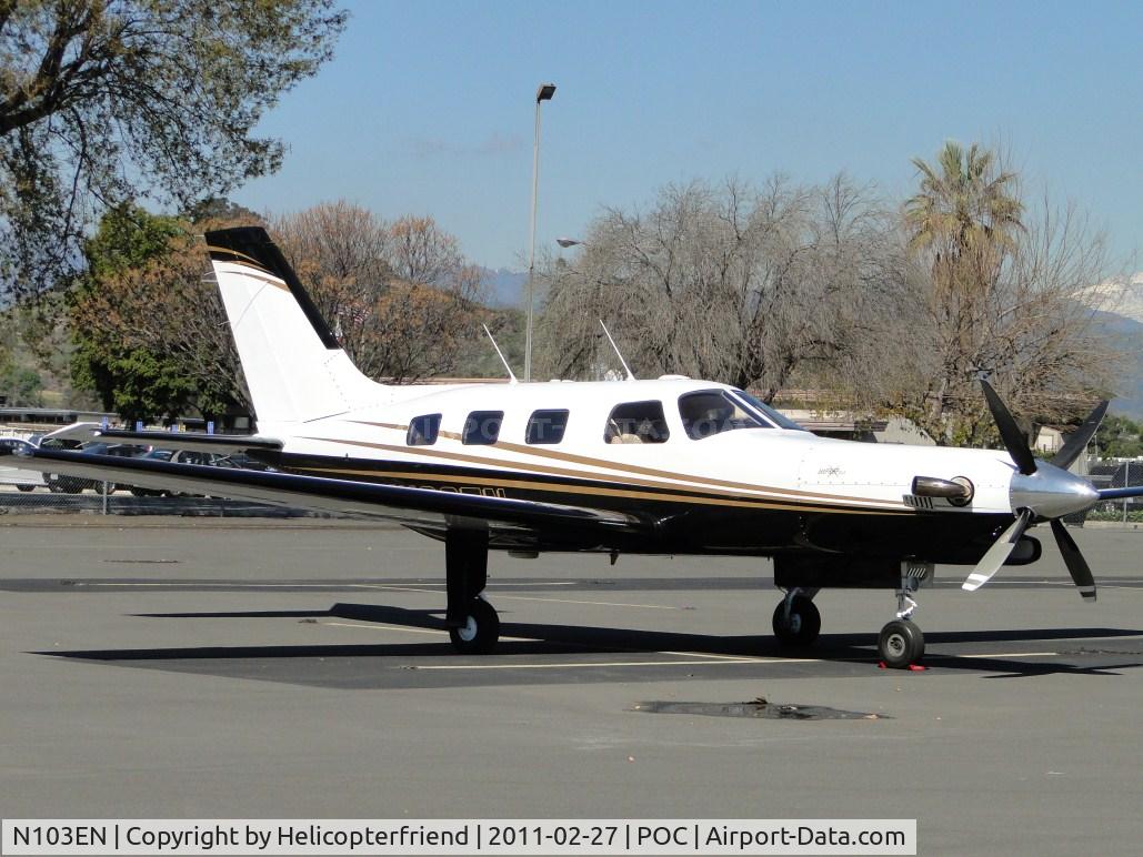 N103EN, 1995 Piper PA-46-350P Malibu Mirage C/N 4622186, Parked in transient parking