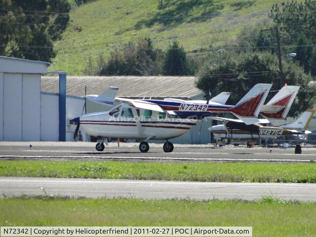 N72342, 1973 Cessna 337G Super Skymaster C/N 33701567, Rolling out from landing on runway 8R