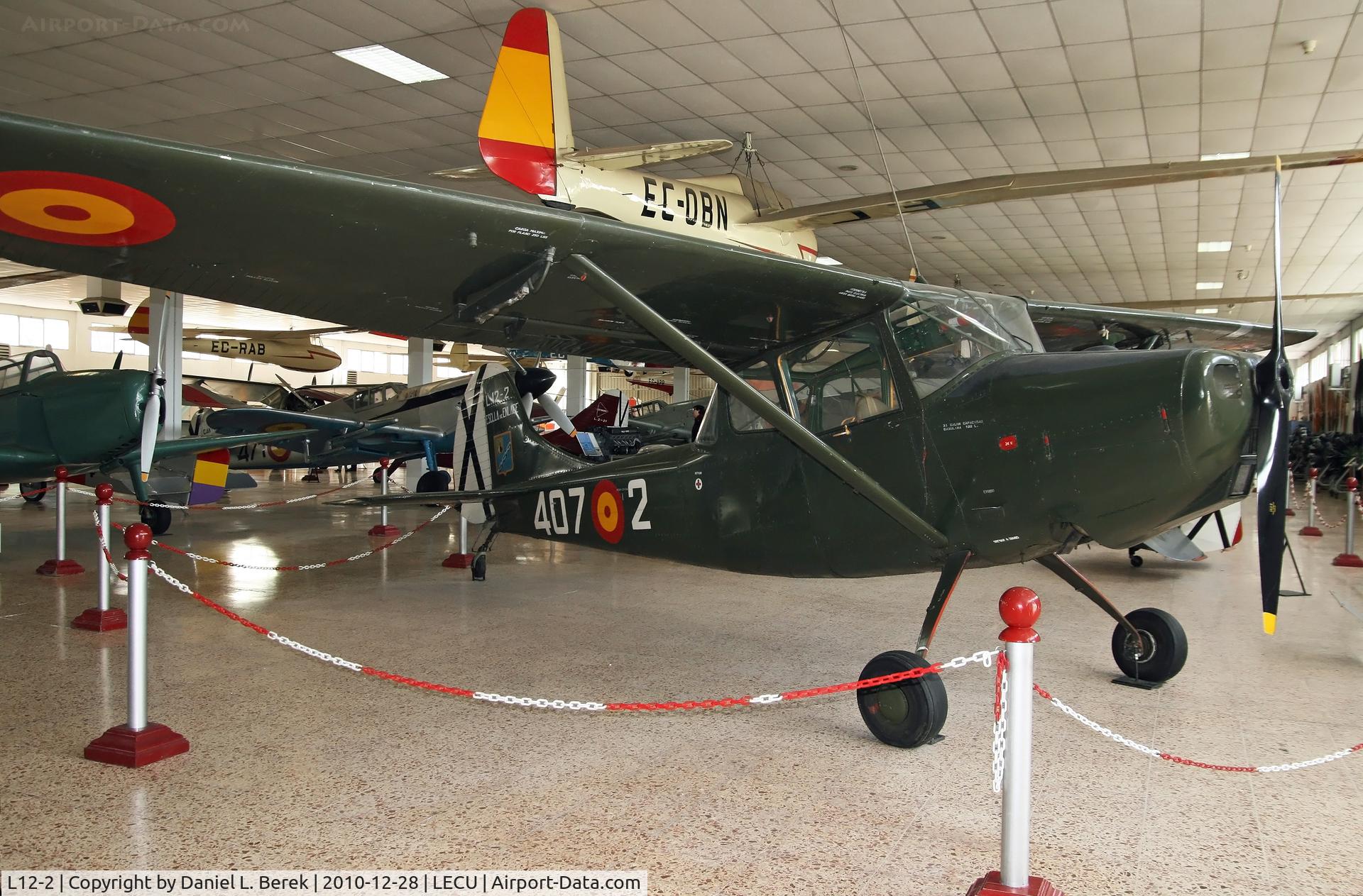 L12-2, 1952 Cessna O-1A Bird Dog C/N 22426, Spanish Air Force bird, served with the 407 Escuadrilla de Enlace