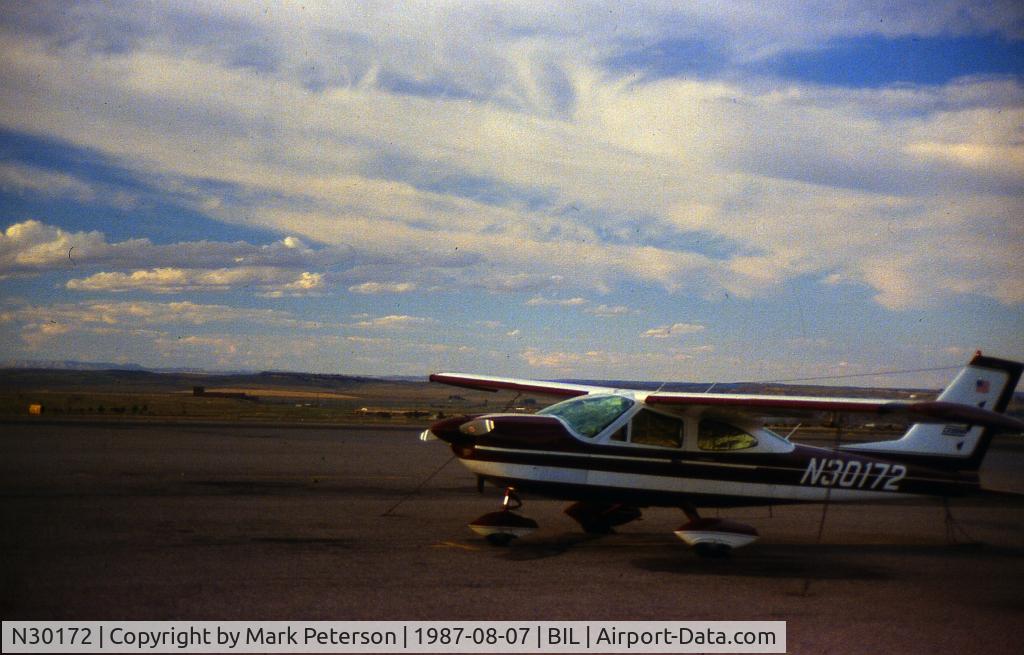 N30172, 1968 Cessna 177 Cardinal C/N 17701097, Cessna Cardinal at Billings MT Logan Field as I was driving back from Oshkosh 1987