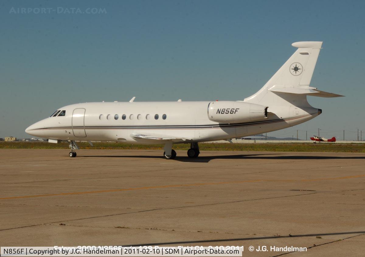 N856F, 2001 Dassault Falcon 2000 C/N 138, at Brown Field CA