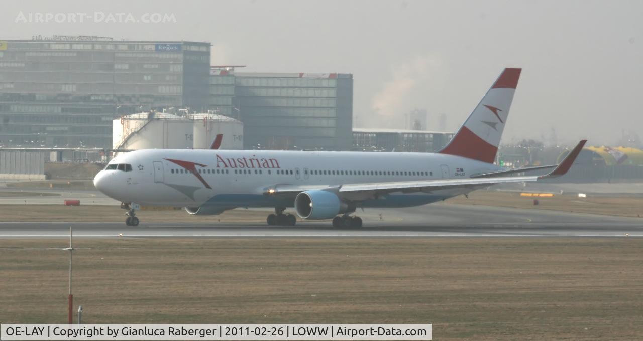 OE-LAY, 1998 Boeing 767-3Z9/ER C/N 29867, Lineup rwy 16 VIE