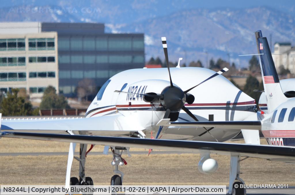 N8244L, 1992 Beech 2000A Starship 1 C/N NC-29, Starship parked at APA.