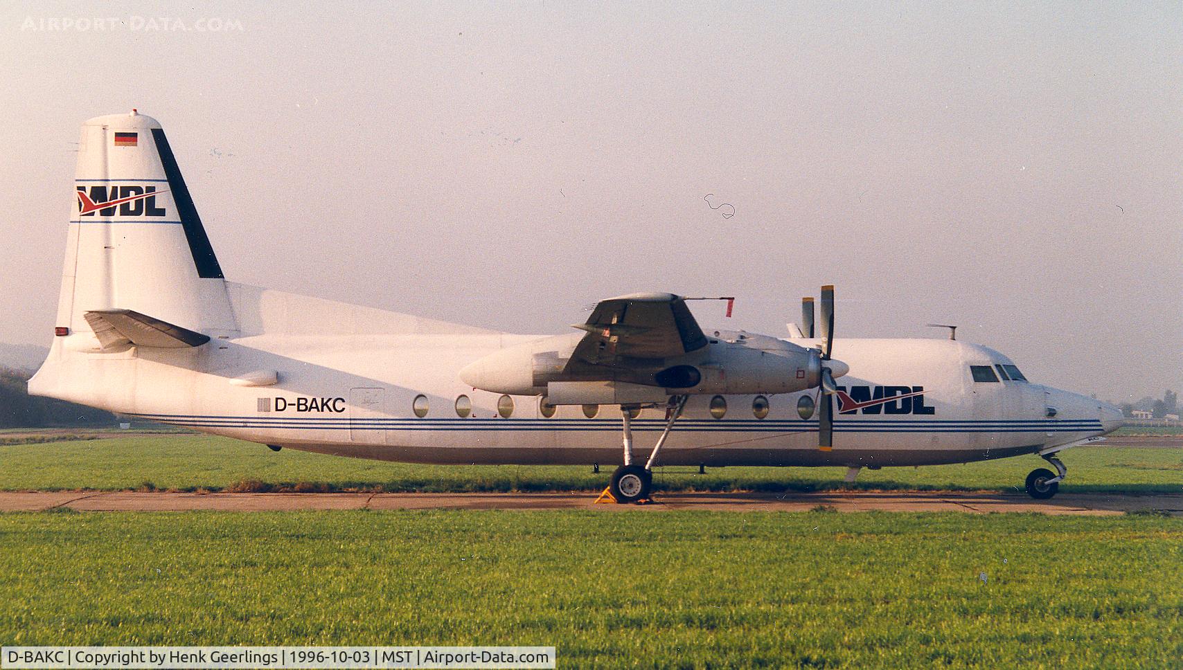 D-BAKC, 1962 Fokker F.27-600 Friendship C/N 10195, WDL