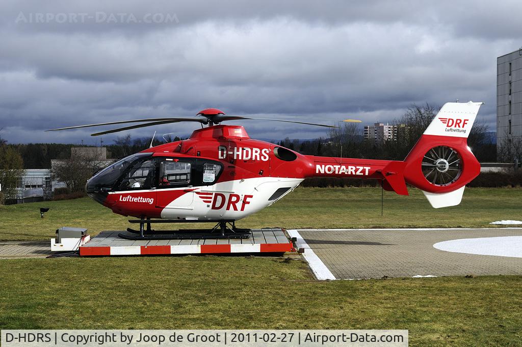 D-HDRS, Eurocopter EC-135P-2+ C/N 0729, on standby at the Villingen Hospital