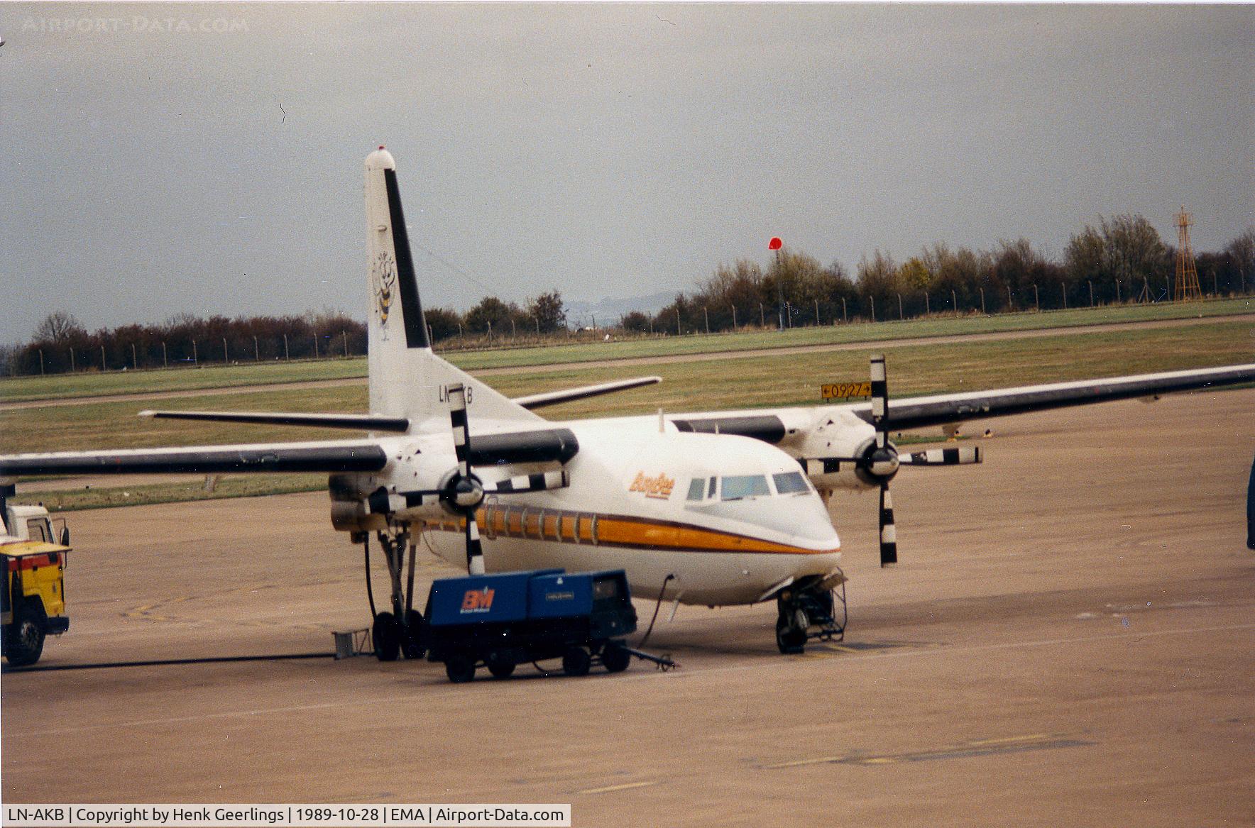 LN-AKB, 1984 Fokker F-27-200 Friendship C/N 10673, BusyBee