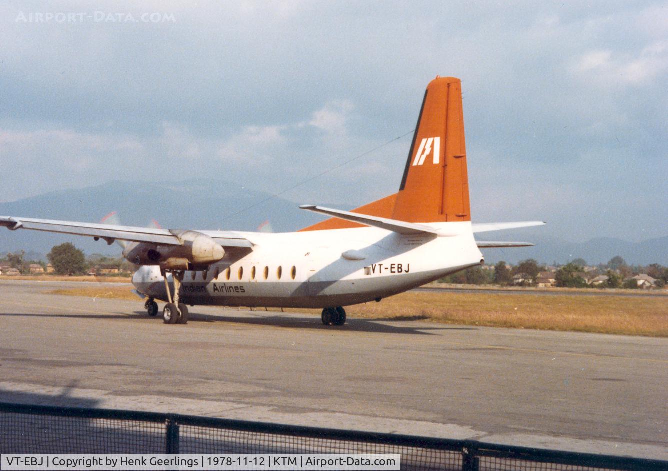 VT-EBJ, 1967 Fokker F.27-600 Friendship C/N 10333, Indian Airlines