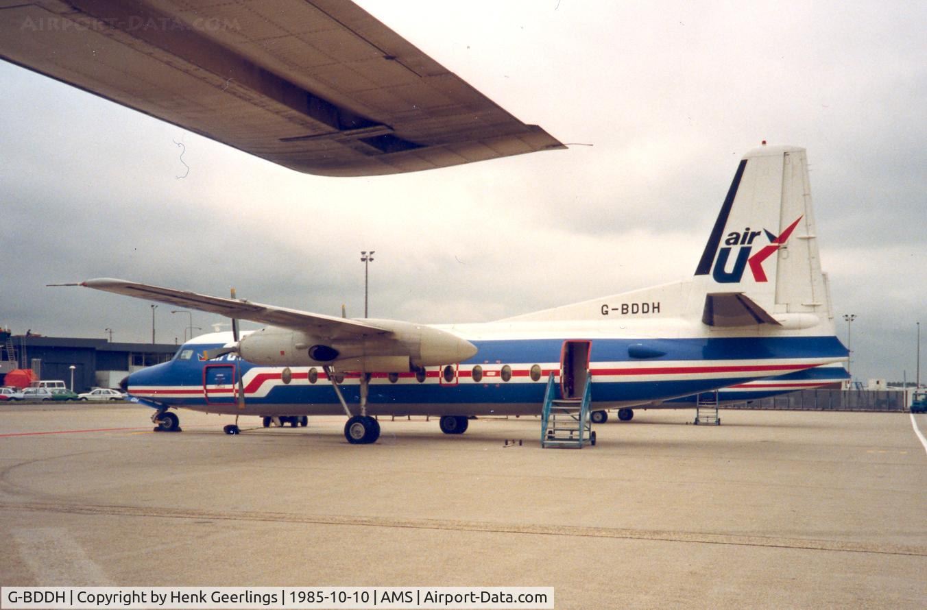 G-BDDH, 1965 Fokker F-27-200 Friendship C/N 10289, Air UK