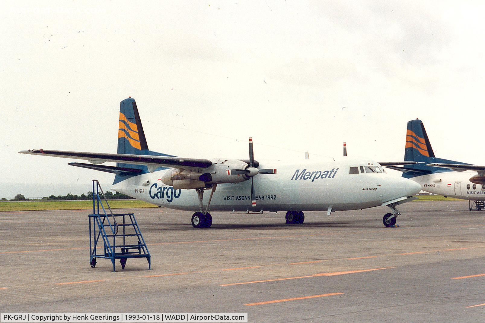 PK-GRJ, 1982 Fokker F-27-500 Cargo C/N 10628, Merpari Cargo
