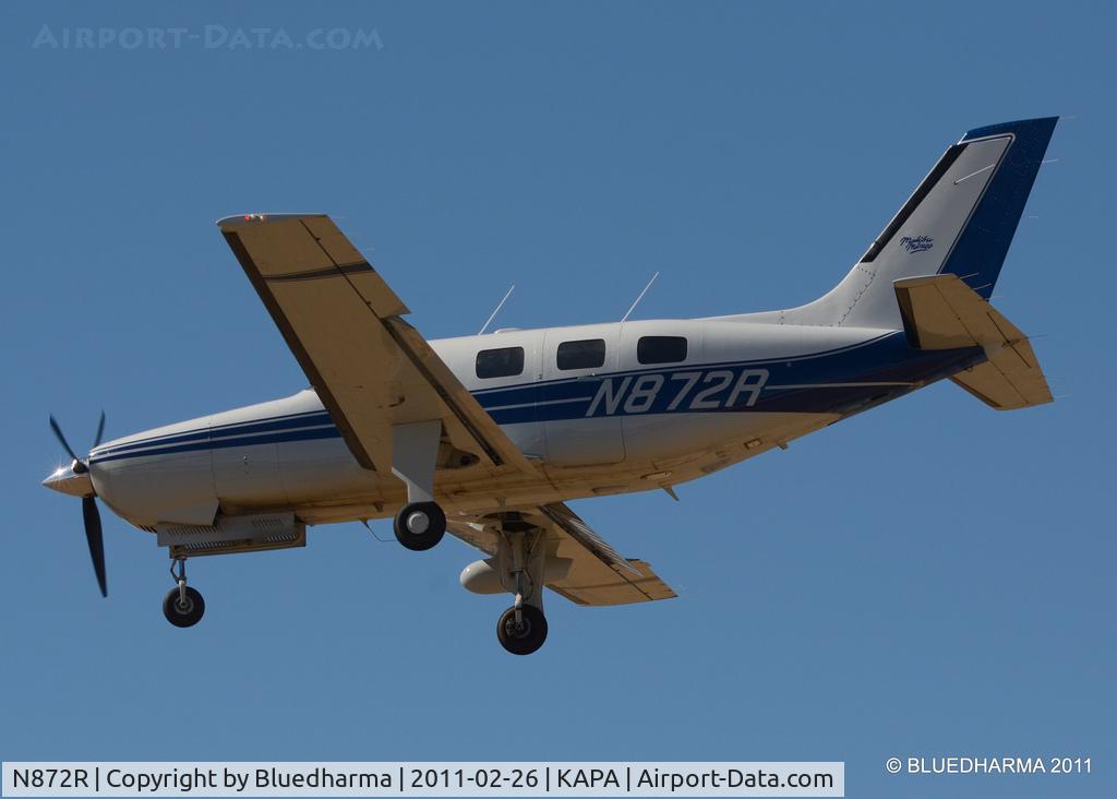 N872R, 1989 Piper PA-46-350P Malibu Mirage C/N 4622028, On Final approach.