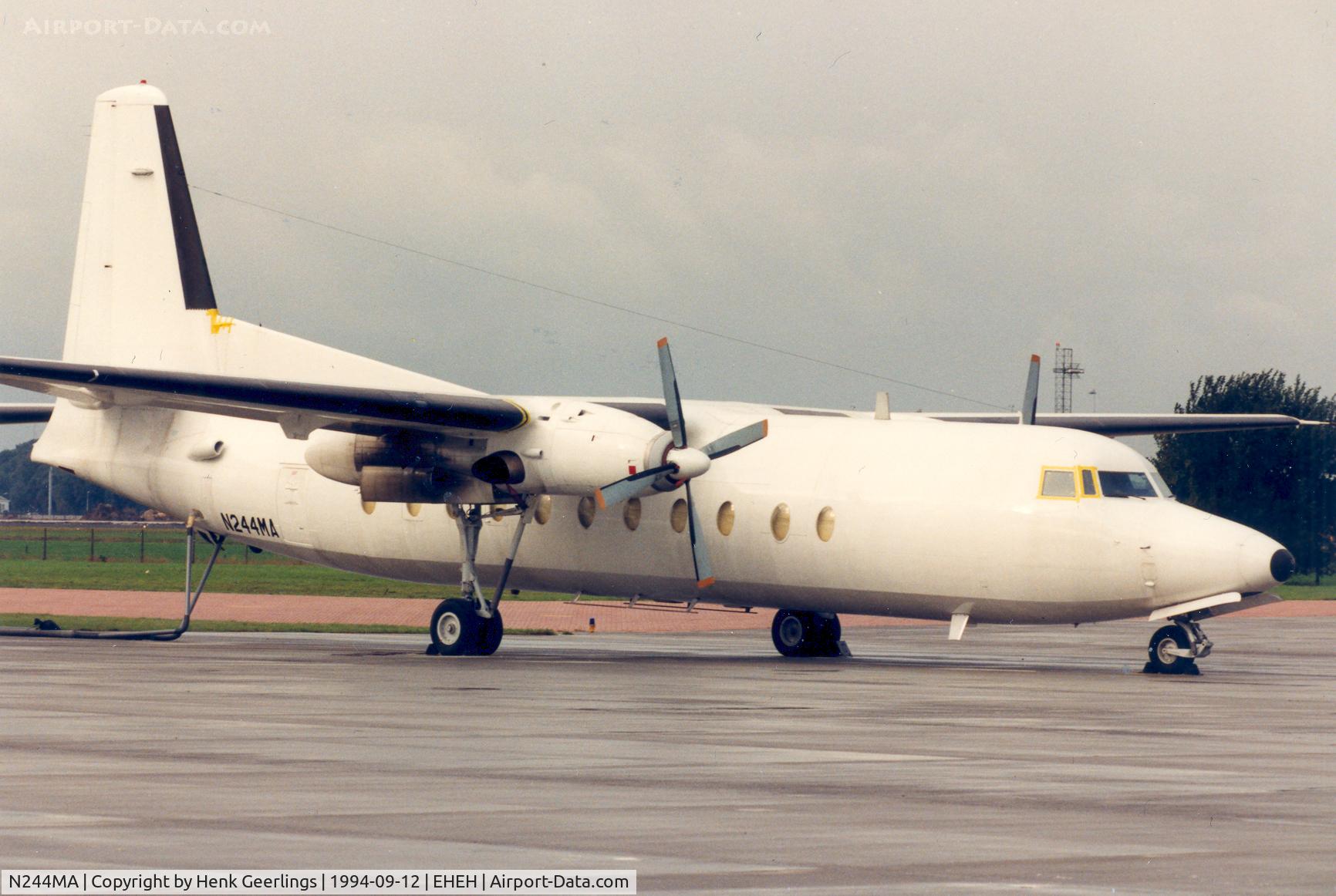 N244MA, 1984 Fokker F-27-500 Friendship C/N 10680, ex PH-EXW