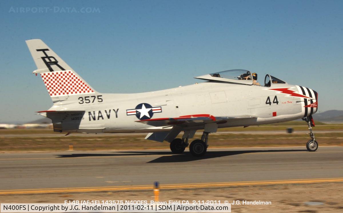 N400FS, 1958 North American AF-1E Fury C/N 244-83, Taxi for CONA fly over.