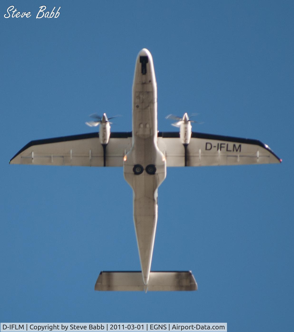 D-IFLM, 1984 Dornier 228-202K C/N 8046, Aircraft D-IFLM flying over Gansey, Isle of Man at approx 1pm on 1 March 2011, shortly after take off from Ronaldsway