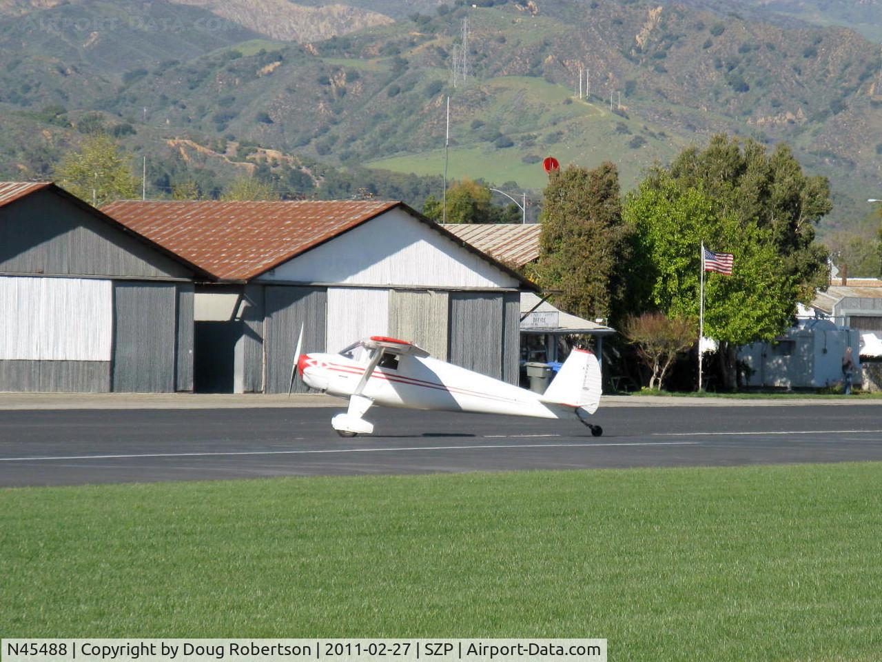 N45488, 1946 Luscombe 8A C/N 2015, 1946 Luscombe 8A, Continental A&C65 65 Hp, taxi off the active