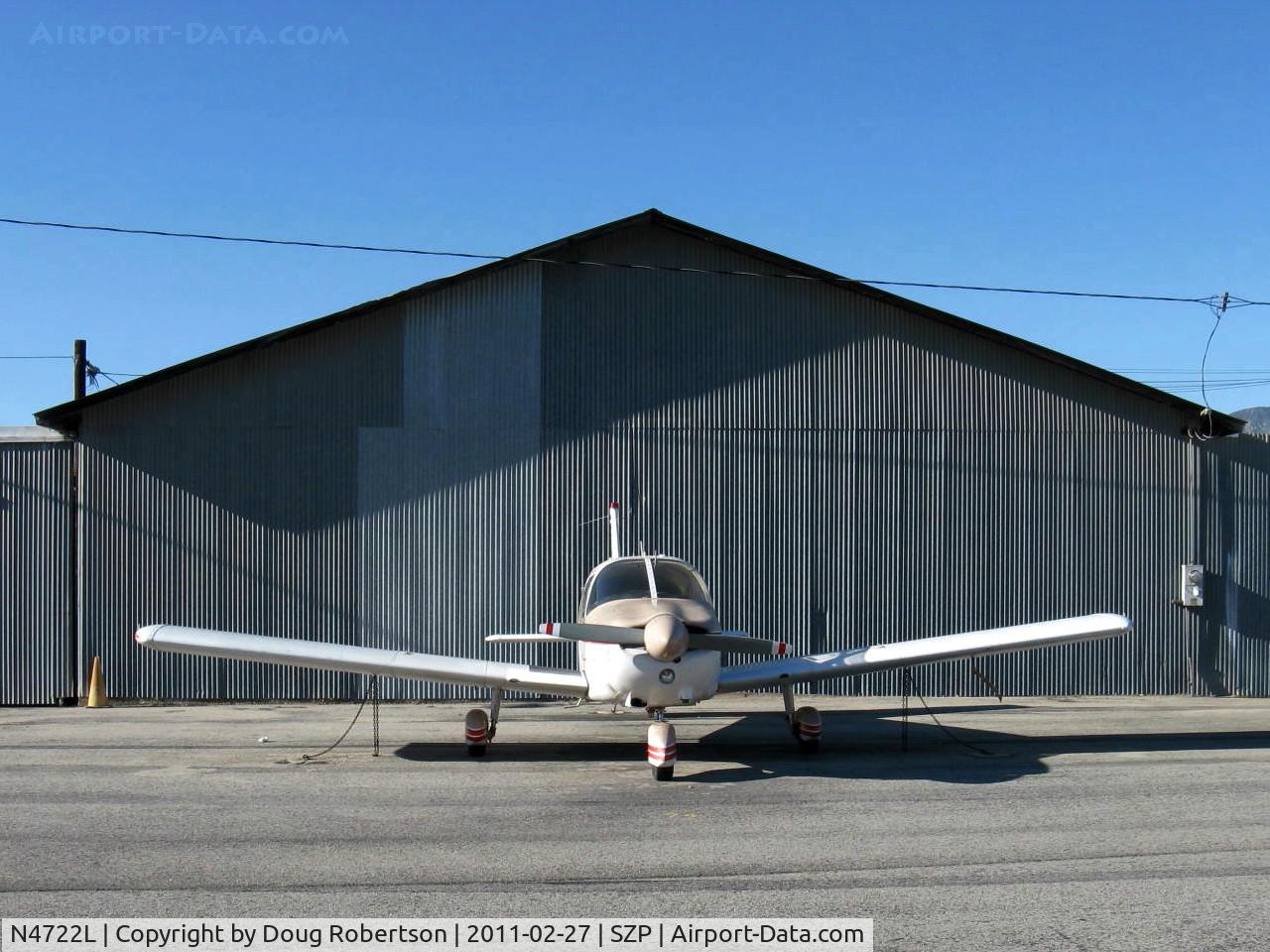 N4722L, 1967 Piper PA-28-180 C/N 28-4044, 1967 Piper PA-28-180 CHEROKEE, Lycoming O&VO-360 180 Hp