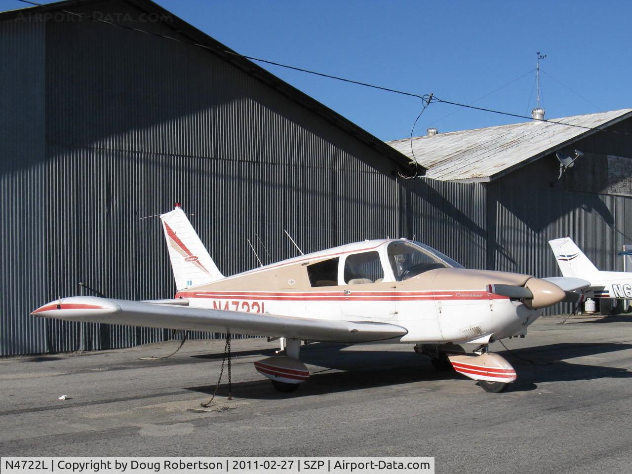 N4722L, 1967 Piper PA-28-180 C/N 28-4044, 1967 Piper PA-28-180 CHEROKEE, Lycoming O&VO-360 180 Hp